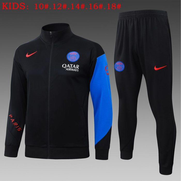 Paris Saint-Germain Black Children's Long Zipper Jacket - 图片 2