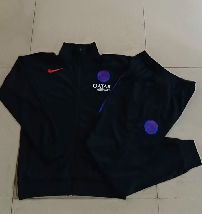 Paris Saint-Germain Black Children's Long Zipper Jacket - 图片 4