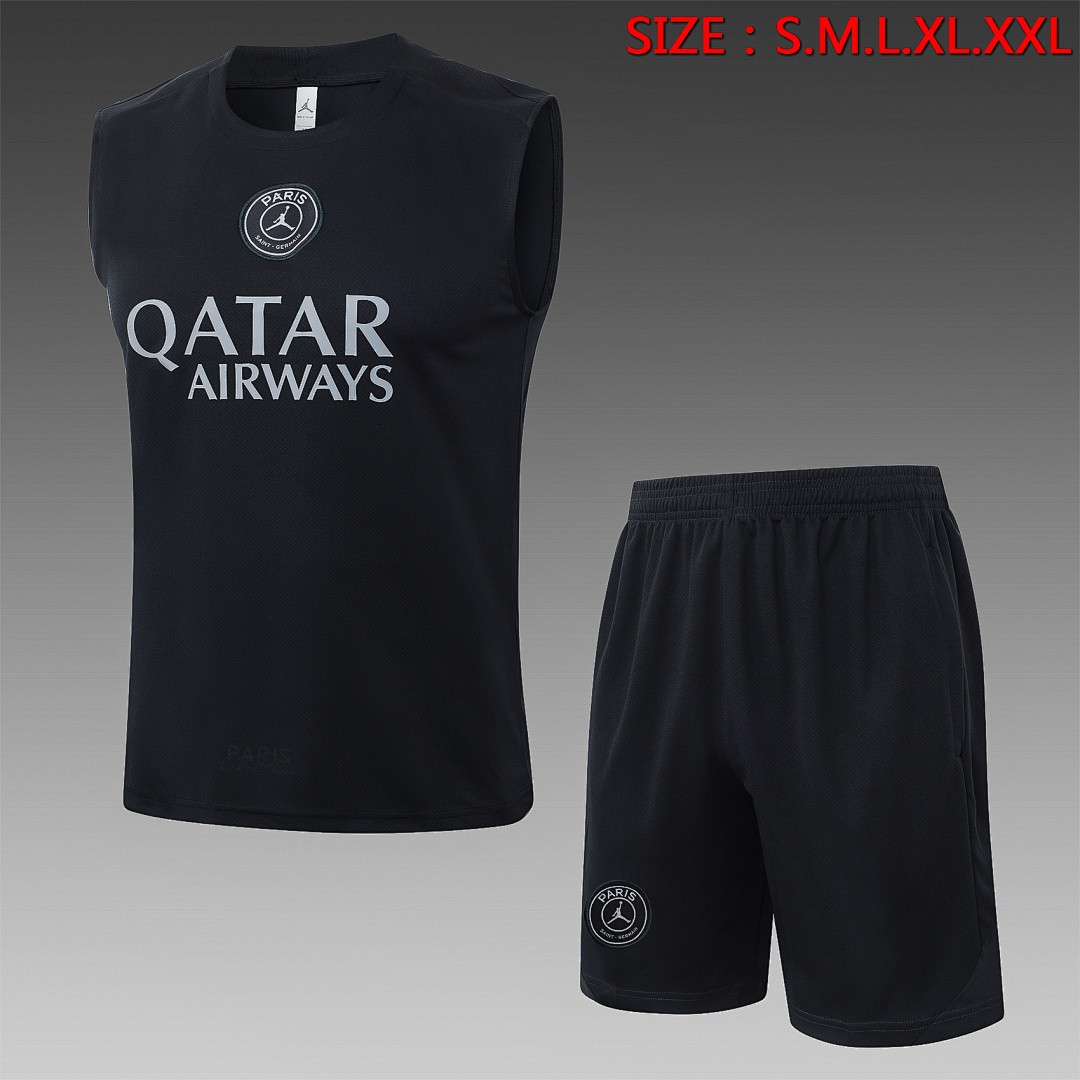 JER-7306_1 Jordan Paris Vest Black (Grey Logo) - 图片 1