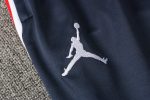 PSG 21/22 Jordan Blue with Red Half-Zip Hoodie S-2XL - 图片 3