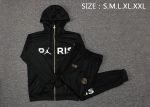 PSG 21/22 Long Zip Jacket Black with Gold Zipper - 图片 2