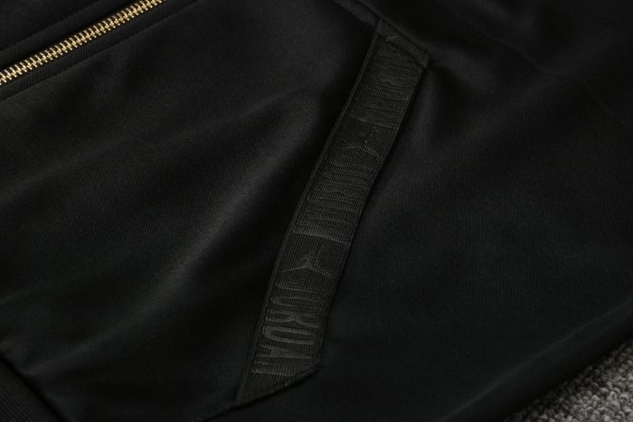 PSG 21/22 Long Zip Jacket Black with Gold Zipper - 图片 5