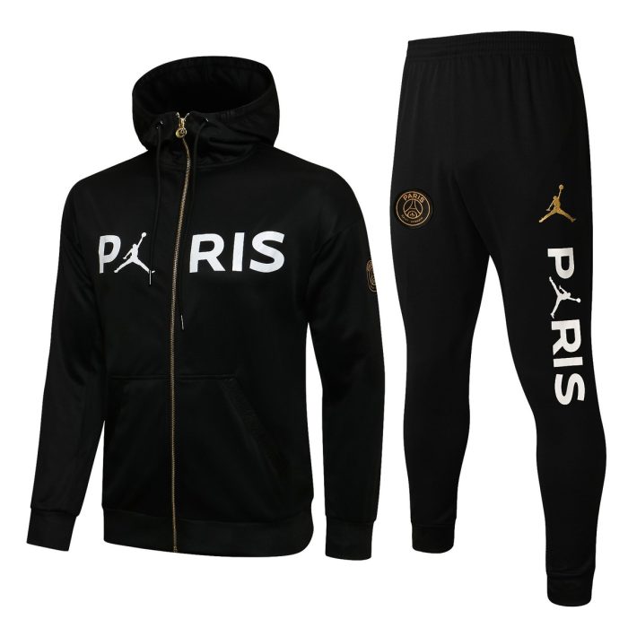 PSG 21/22 Long Zip Jacket Black with Gold Zipper - 图片 9