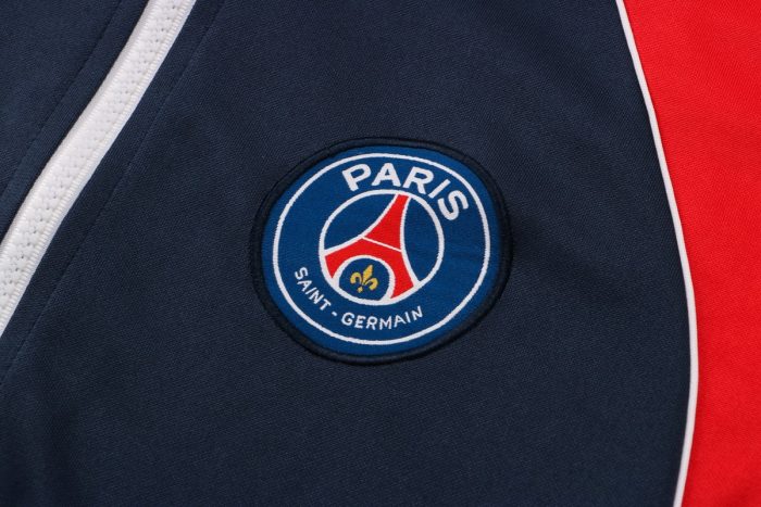 PSG 21/22 Jordan Paris Navy Blue (White Zipper) Long Zip Jacket - 图片 6