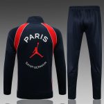 PSG 21/22 Jordan Paris Navy Blue (White Zipper) Long Zip Jacket - 图片 7