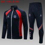 PSG 21/22 Jordan Paris Navy Blue (White Zipper) Long Zip Jacket - 图片 8