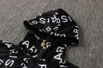 PSG 21/22 Long Zip Jacket Black with White Full Body Ads - 图片 6