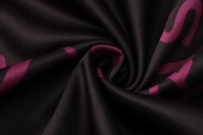 PSG 21-22 Jordan Black Long Zip Jacket with Purple Full Sleeve Ads - 图片 8