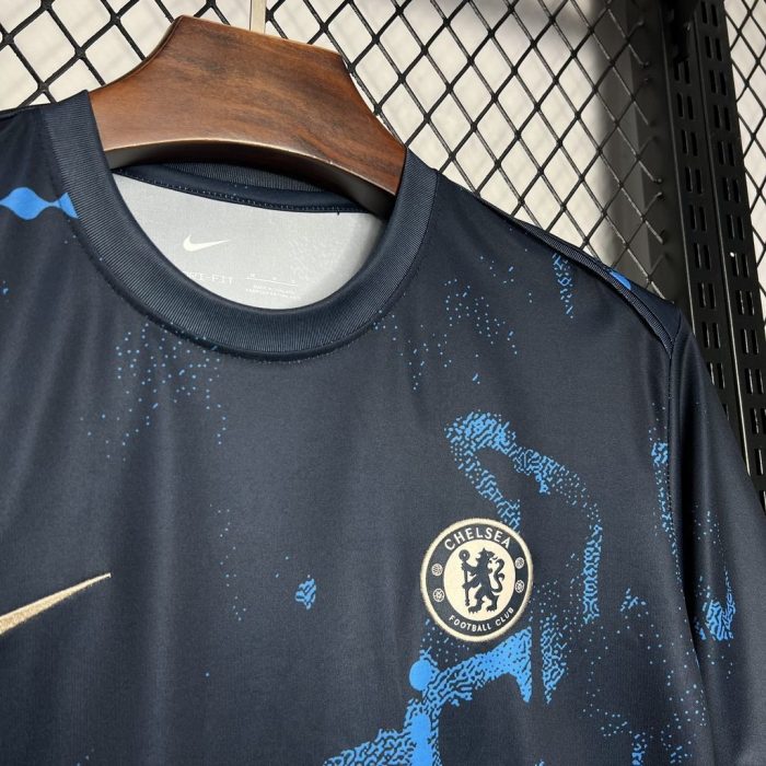 Chelsea 2024/25 Dark Blue Pre-match Training Jersey - 图片 4