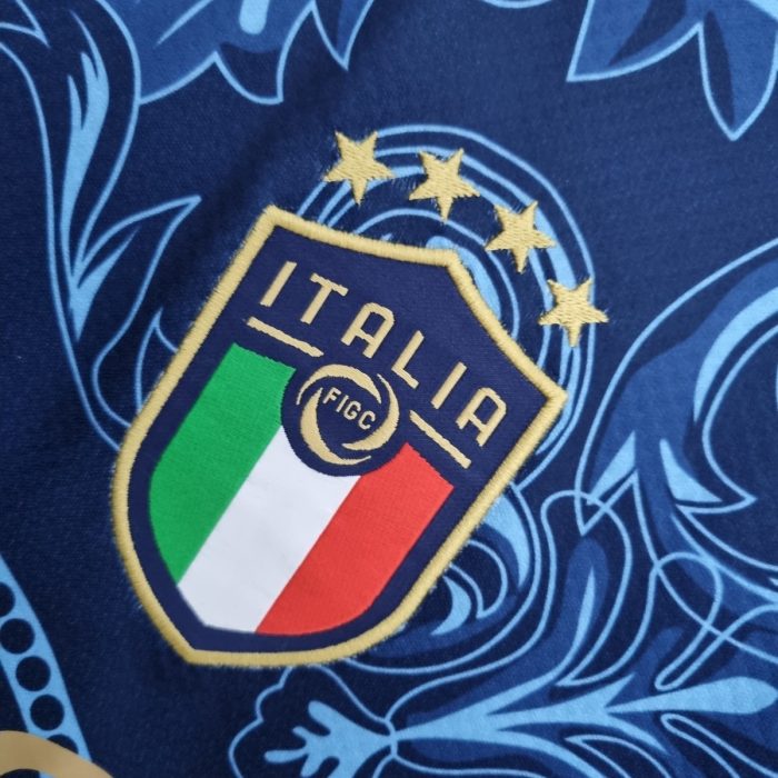 2022 Italy Blue Football Shirt - 图片 7