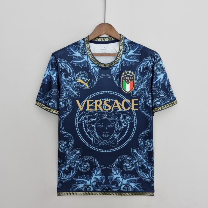 2022 Italy Blue Football Shirt - 图片 9