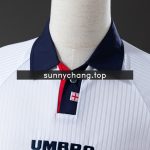 1998 England Home Retro Long Sleeve Jersey - 图片 4