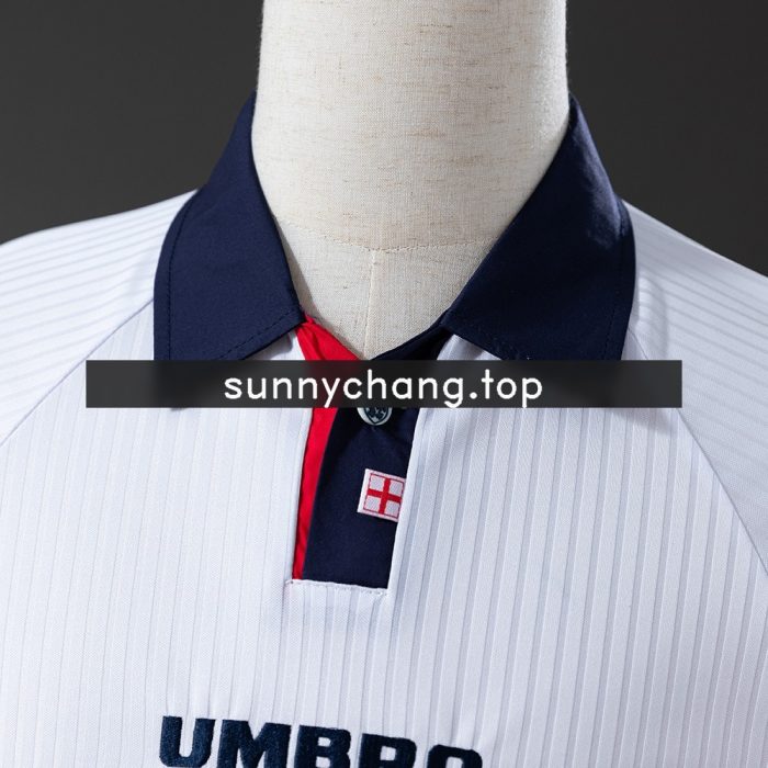 1998 England Home Retro Long Sleeve Jersey - 图片 4