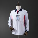 1998 England Home Retro Long Sleeve Jersey - 图片 6