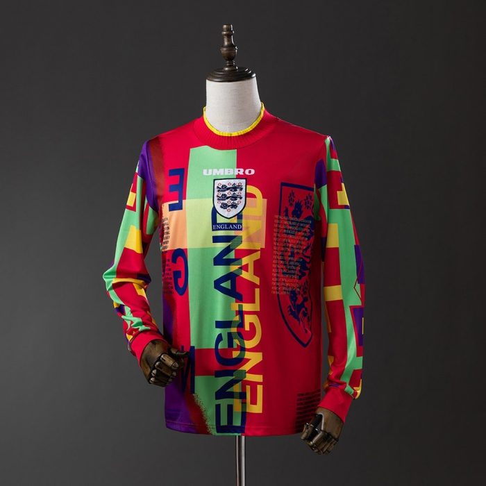 England 1996 Goalkeeper Long Sleeve Retro Jersey - 图片 7
