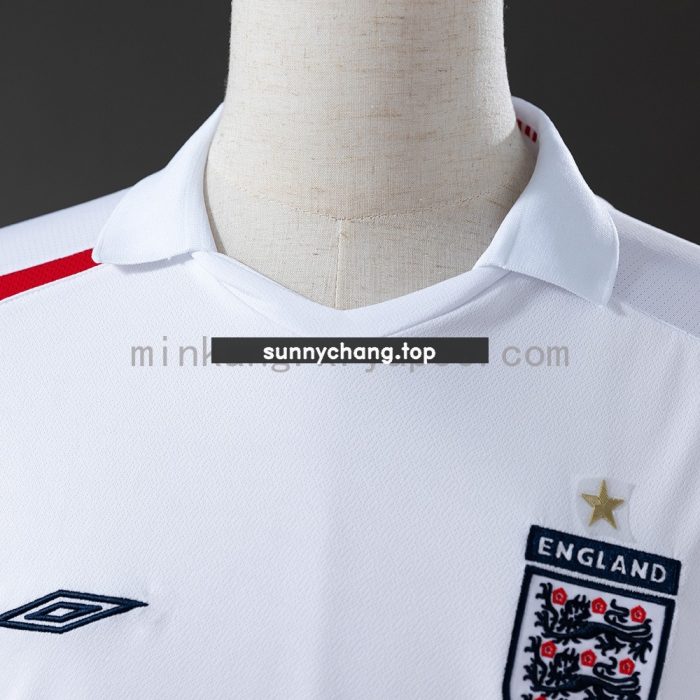 England 2006 Home Retro Long Sleeve Jersey - 图片 5