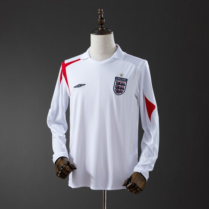 England 2006 Home Retro Long Sleeve Jersey - 图片 7