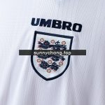 England 1996 Home Long Sleeve Retro Jersey - 图片 3