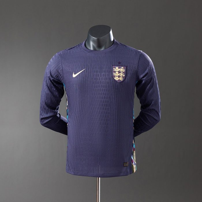 England 2024 Away Long Sleeve Player Version Jersey - 图片 8