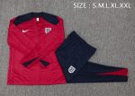England 24/25 Half-Zip Jacket Maroon - 图片 2