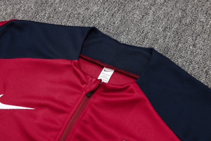 England 24/25 Half-Zip Jacket Maroon - 图片 6