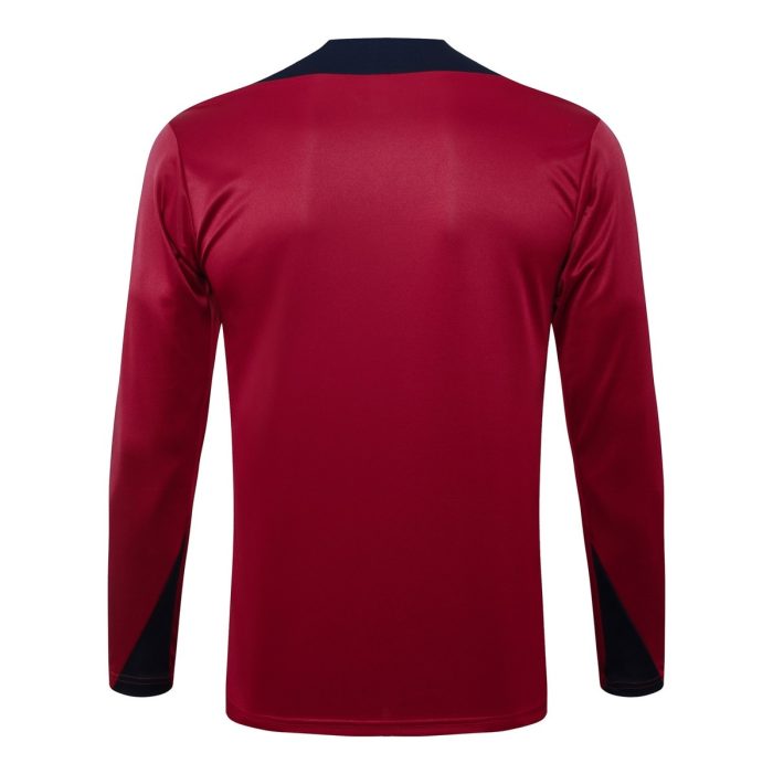 England 24/25 Half-Zip Jacket Maroon - 图片 7