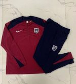 England 24/25 Half-Zip Jacket Maroon - 图片 9