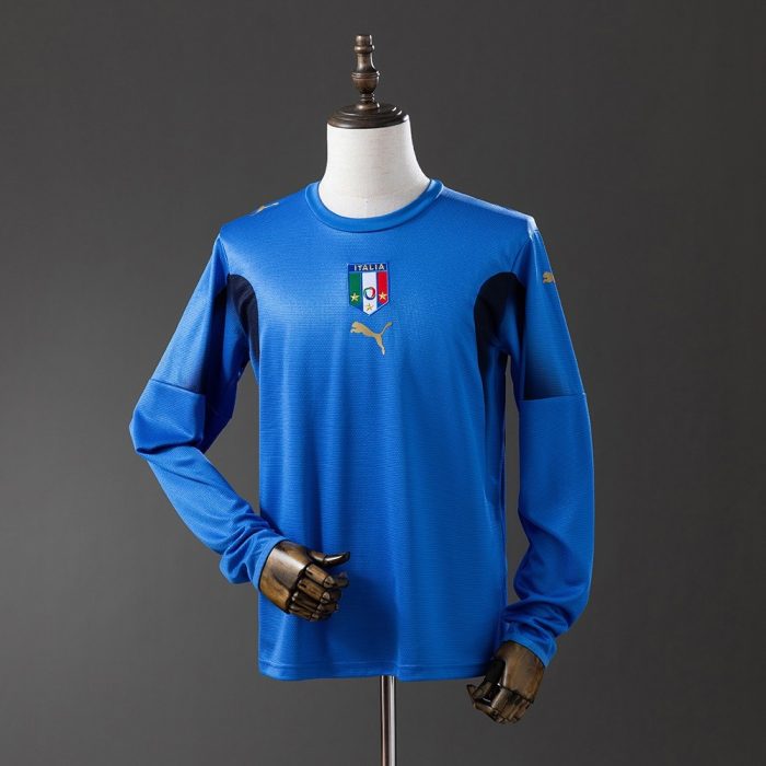 Italy 2006 Home Long Sleeve Retro Jersey - 图片 6