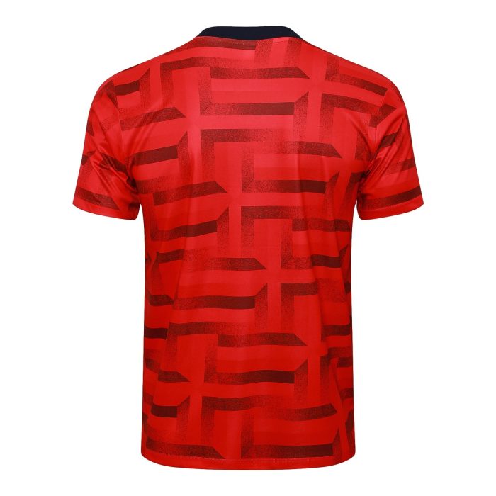 England 24-25 Red Splatter Short Sleeve Training Shirt - 图片 7