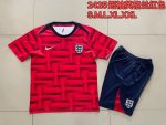 England 24-25 Red Splatter Short Sleeve Training Shirt - 图片 9