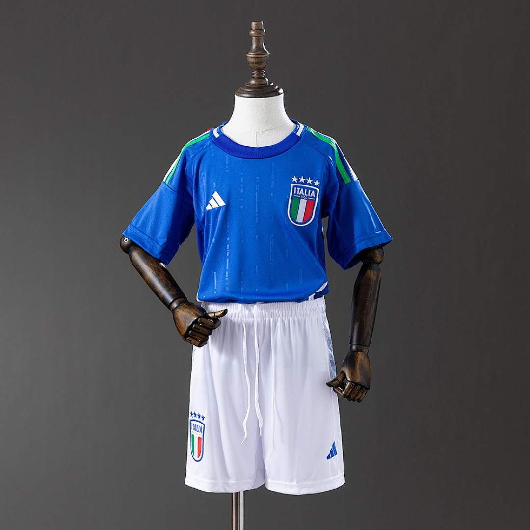 JER-7438_1 Italy 2024/25 Home Kids Jersey - 图片 1