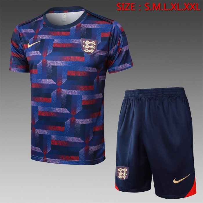 England 24-25 Short Sleeve Blue Spray Print - 图片 3
