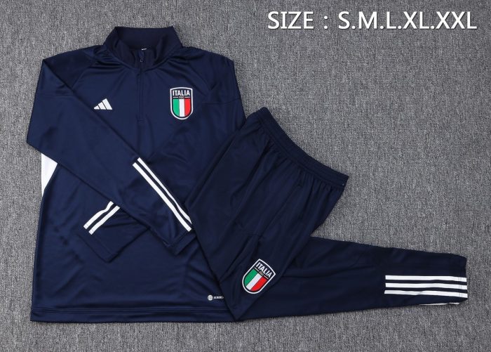 Italy 23/24 Half-Zip Jacket Blue - 图片 2