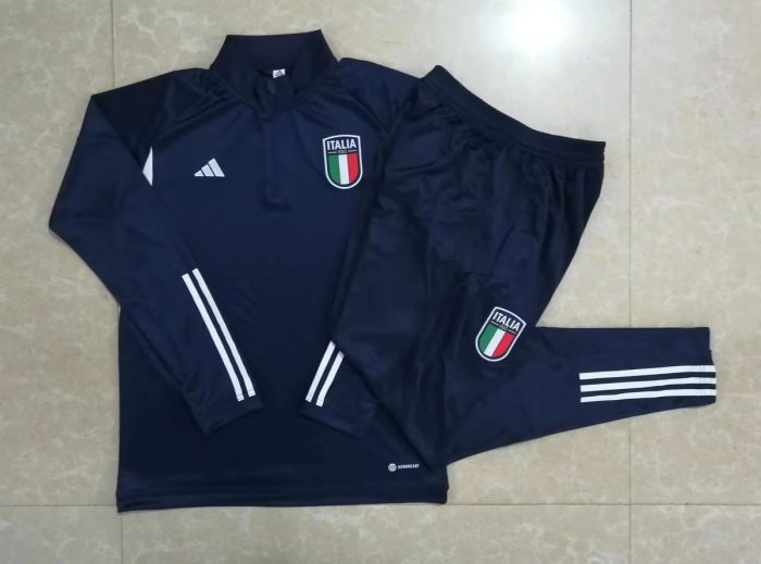 Italy 23/24 Half-Zip Jacket Blue - 图片 9