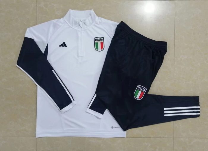 Italy 23-24 White Half-Zip Jacket - 图片 9