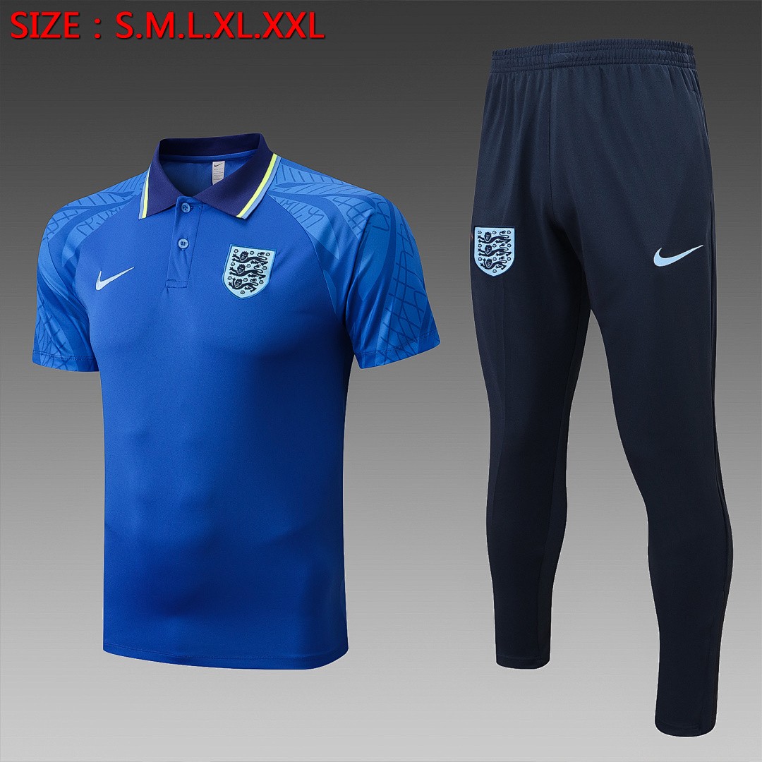 England 22/23 Polo Shirt Colorful Blue