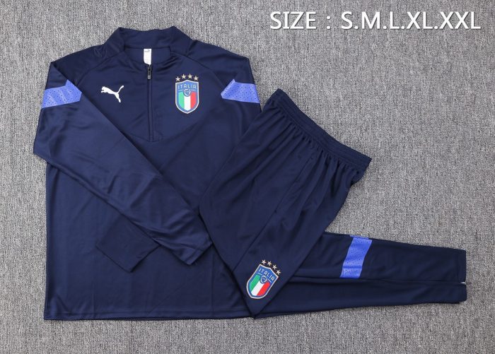 Italy 22/23 Half-Zip Jacket Navy Blue - 图片 2