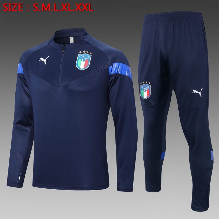 Italy 22/23 Half-Zip Jacket Navy Blue - 图片 8