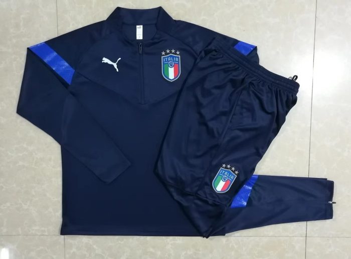 Italy 22/23 Half-Zip Jacket Navy Blue - 图片 9