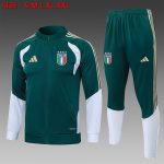 Italy Long Zipper Jacket Dark Green
