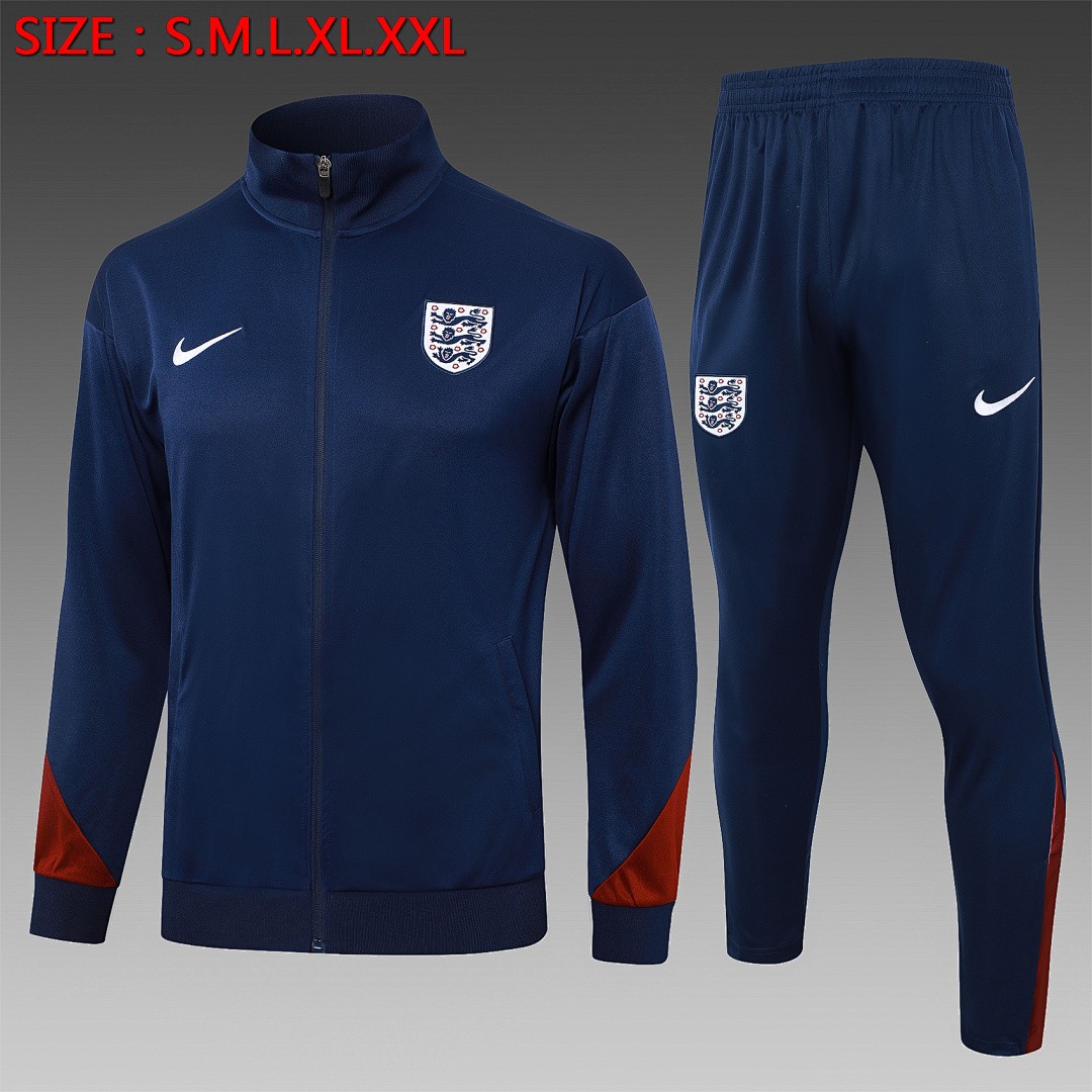 England 24-25 Long Zipper Jacket Navy Blue