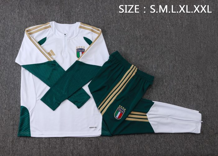 Italy White Half-Zip Jacket - 图片 2