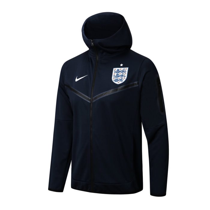 England 22/23 Blue Long Zip Jacket with Hood - 图片 8