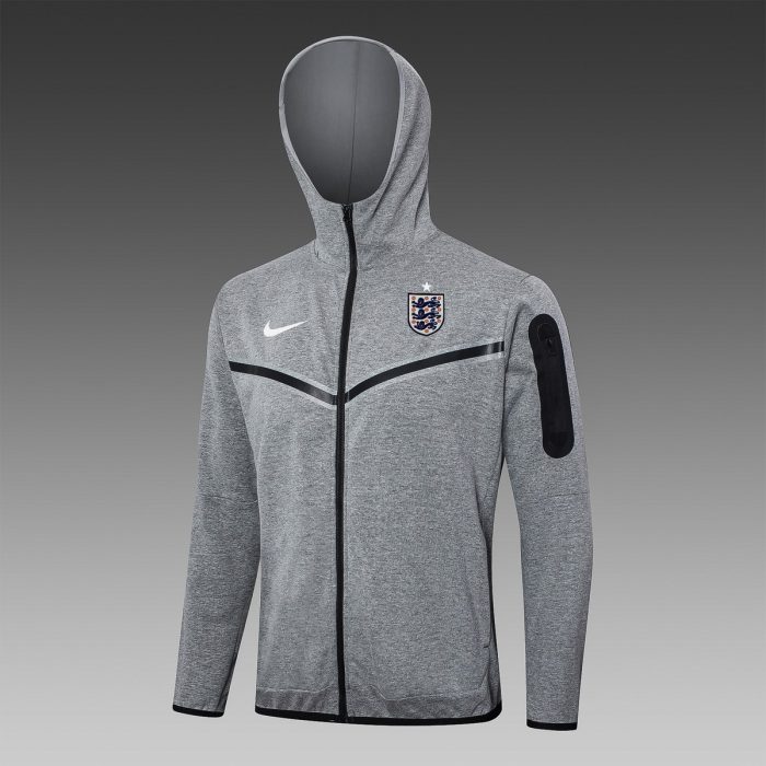 England 24/25 Long Zip Jacket Grey - 图片 4