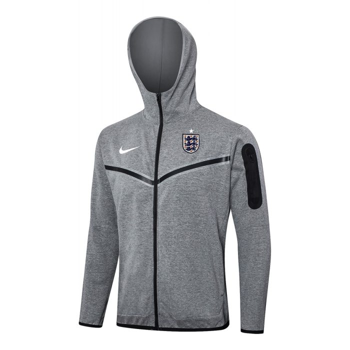 England 24/25 Long Zip Jacket Grey - 图片 5