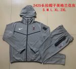 England 24/25 Long Zip Jacket Grey - 图片 8