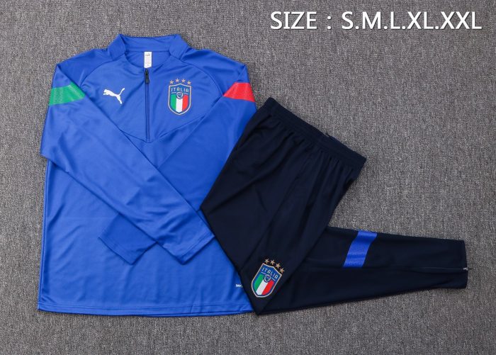 Italy 22/23 Half-Zip Jacket Colorful Blue - 图片 2