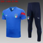 Italy 22-23 Short Sleeve Training Suit in Blue
