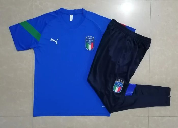 Italy 22-23 Short Sleeve Training Suit in Blue - 图片 9