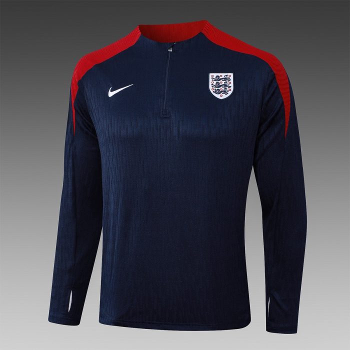 England 24-25 Player Version Semi-Zip Jacket Navy Blue - 图片 8